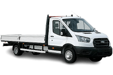 Car Hire Durham - White Ford Transit Dropside Van - Van hire Durham